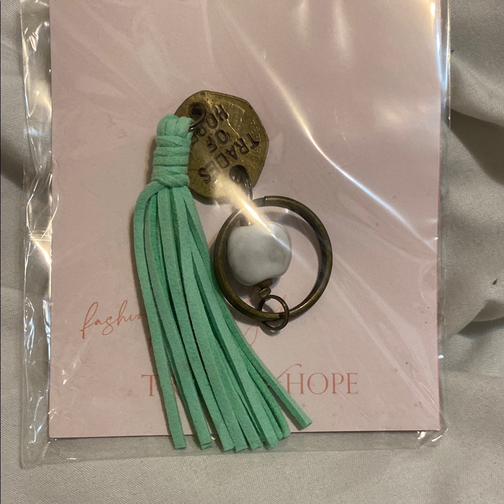 Mint Green Tassel Keychain
